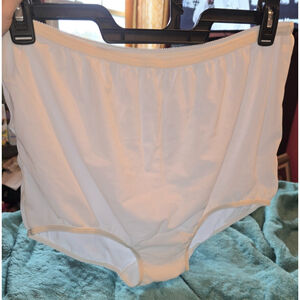 Vintage Carole Nylon Granny Panties Size 10 White NWOT